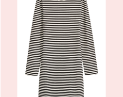 Vestido elasticado a rayas